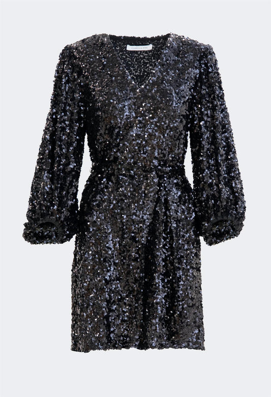 Bianca Sequin Dress -black
