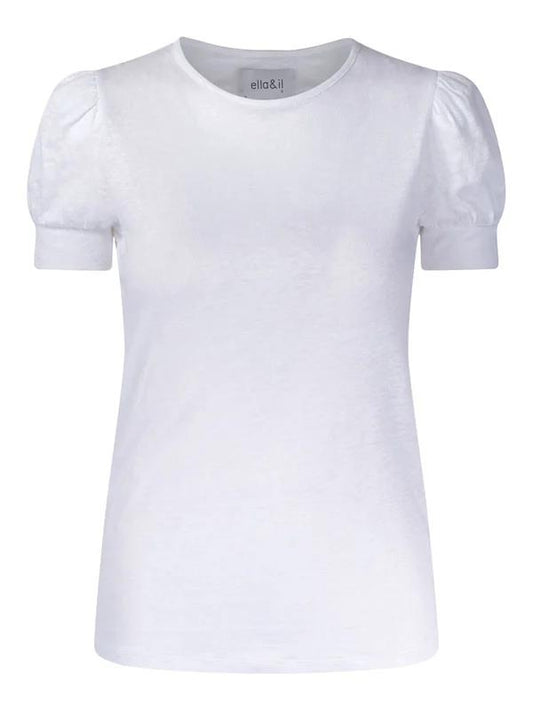 Madeleine linene tee-white