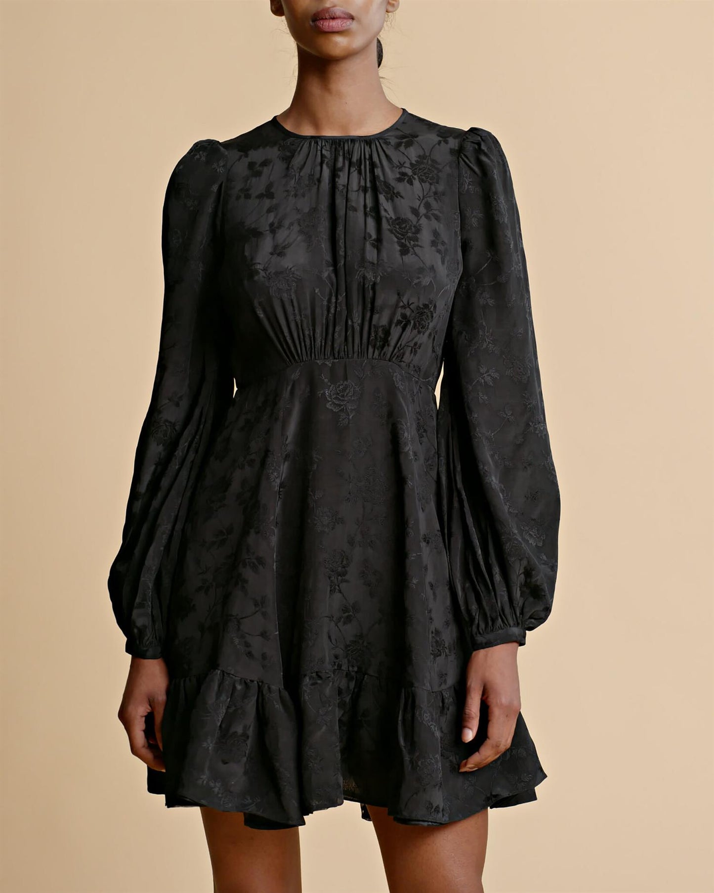 Jacquard Mini dress -black