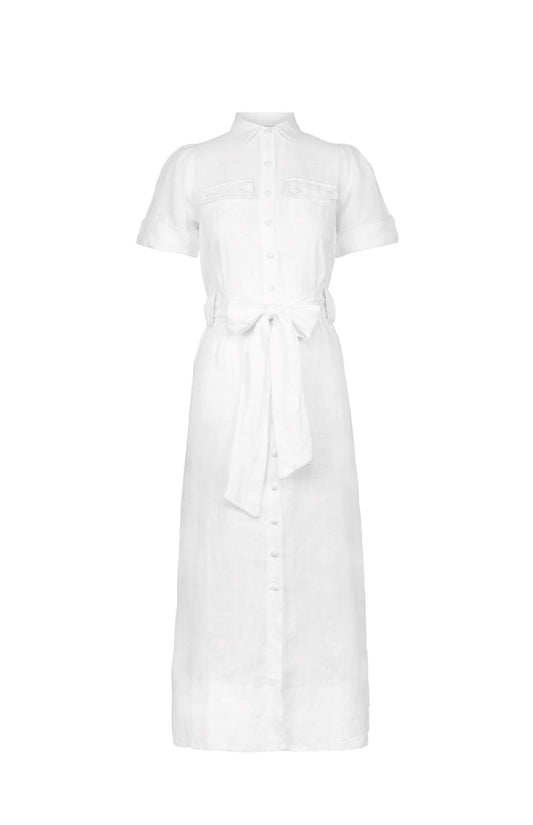 Stella Linen dress-white