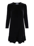 Emilie velour dress-black