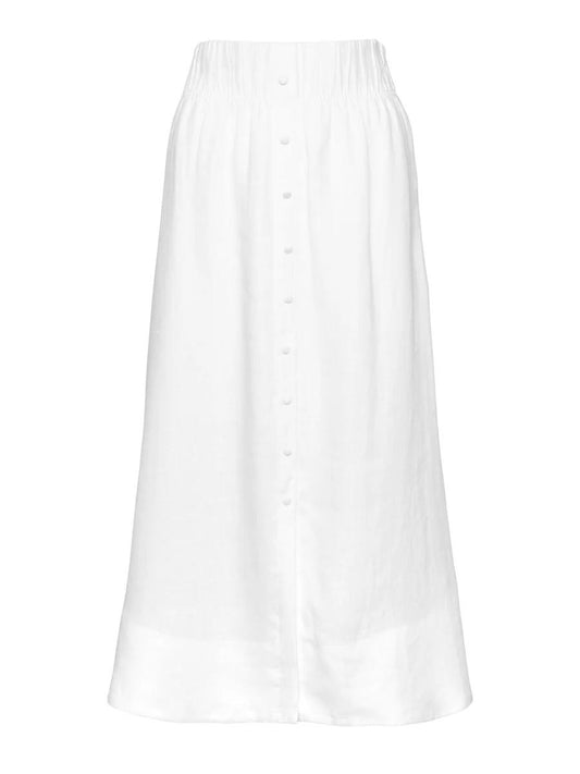 Thea linen skirt-white