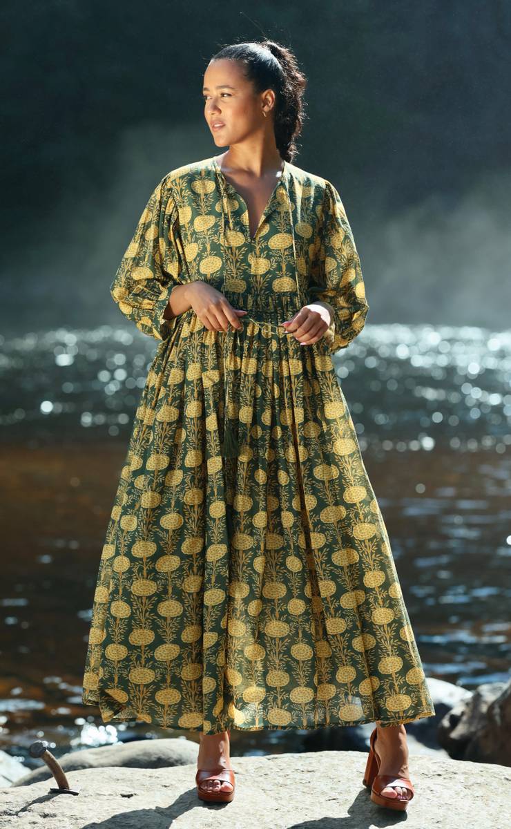 Bonnie dress - Oak print