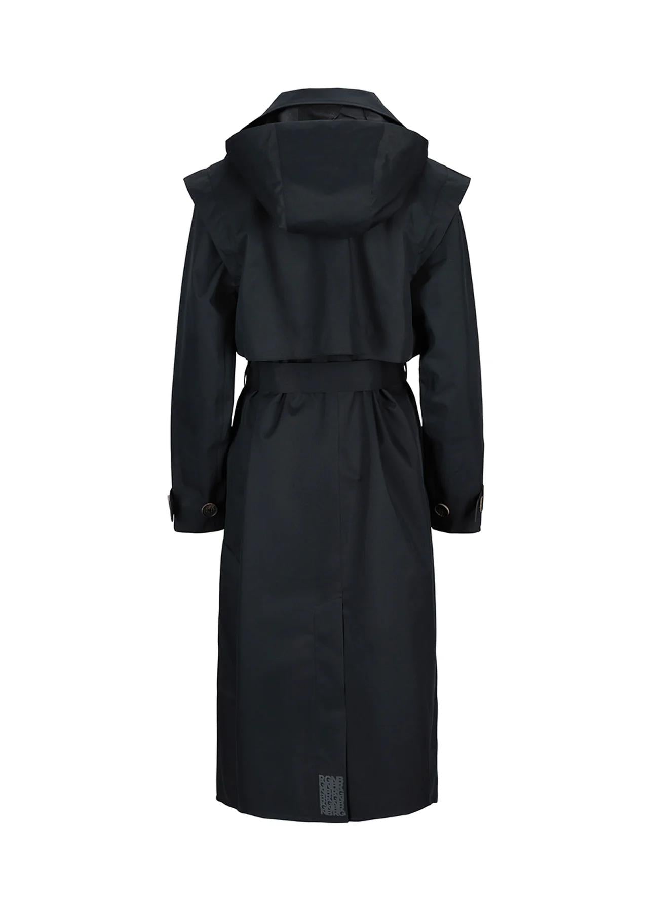 Regndråpe trench coat - black